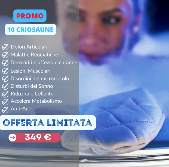 Promo Criosauna Como offerta limitata Beauty and Fit
